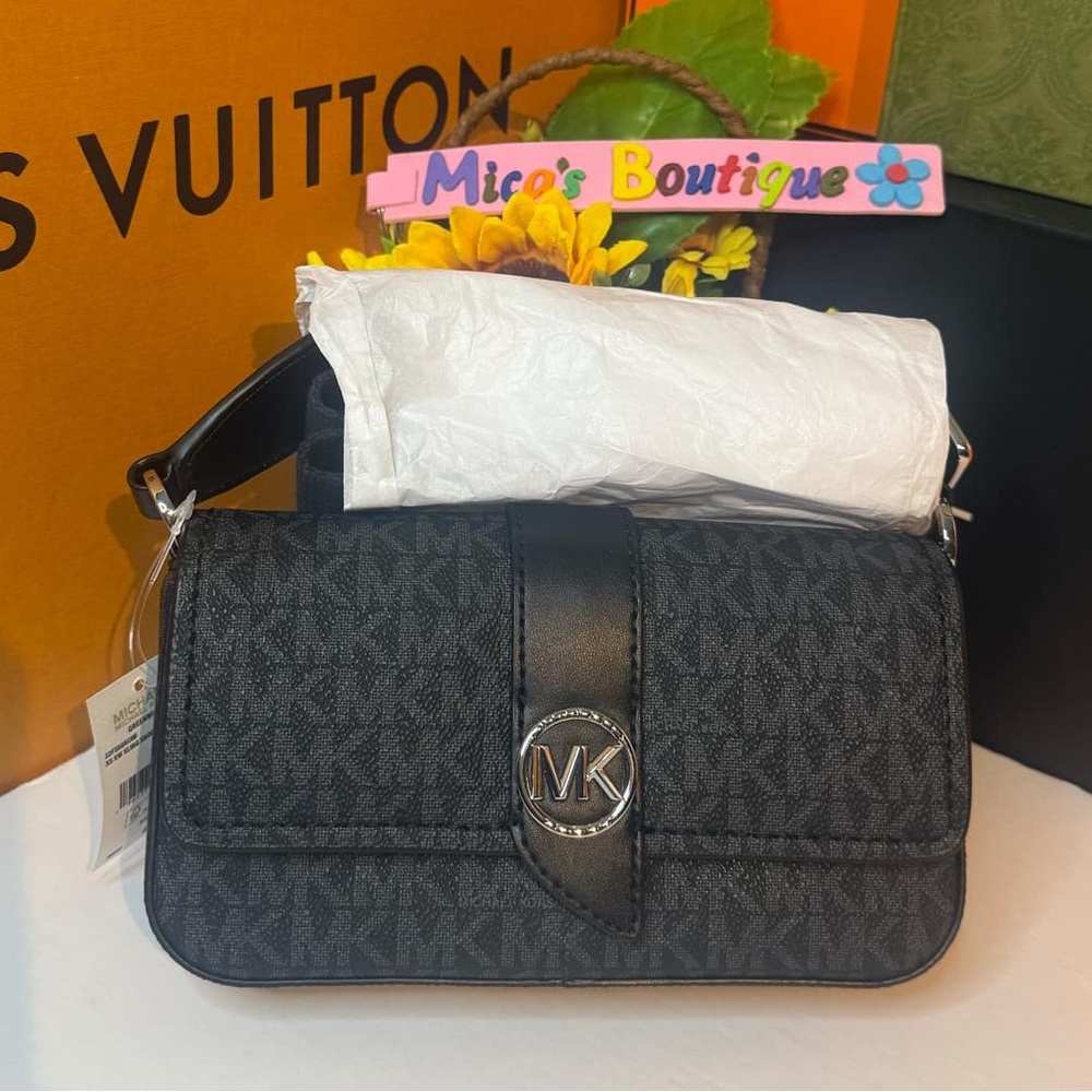 Michael Kors Black Monogram Crossbody Bag
